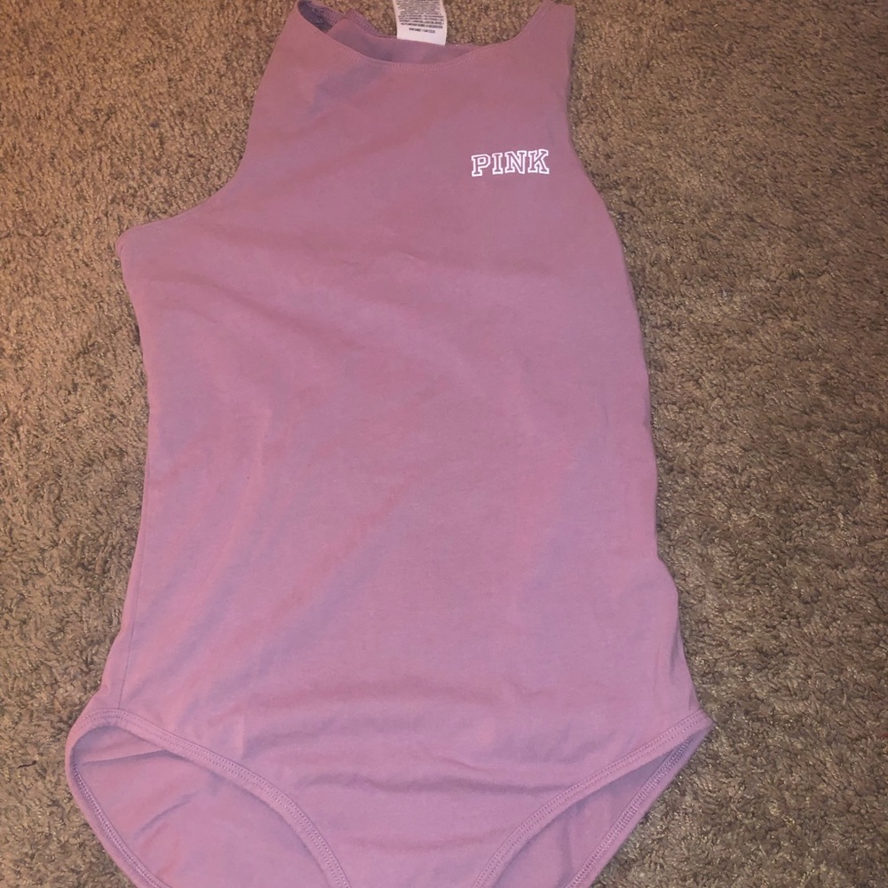a pink bodysuit